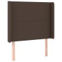 Headboard with brown synthetic leather ears 93x16x118/128 cm by , Headboards and footboards - Ref: Foro24-3119381, Price: 72,...