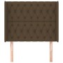 Headboard with dark brown fabric ears 103x16x118/128 cm by , Headboards and footboards - Ref: Foro24-3119909, Price: 95,03 €,...