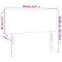 Pink velvet LED headboard 90x5x78/88 cm by , Headboards and footboards - Ref: Foro24-3121373, Price: 47,44 €, Discount: %