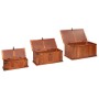 Storage trunk 3 pieces made of solid acacia wood by vidaXL, Storage trunks - Ref: Foro24-247243, Price: 248,95 €, Discount: %