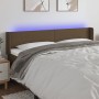 Cabecero con LED de tela marrón oscuro 183x16x78/88 cm de , Cabeceros y pies de cama - Ref: Foro24-3122973, Precio: 80,48 €, ...