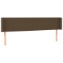 Dark brown fabric headboard with LED 163x16x78/88 cm by , Headboards and footboards - Ref: Foro24-3122965, Price: 78,07 €, Di...