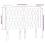 Kopfteil aus cremefarbenem Stoff mit LED 147x16x118/128 cm von , Kopf- und Fußteile - Ref: Foro24-3124387, Preis: 161,09 €, R...