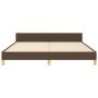 Bed frame with headboard in brown fabric 160x200 cm by , Beds and slatted bases - Ref: Foro24-3124906, Price: 226,62 €, Disco...