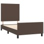 Bed frame with headboard brown synthetic leather 90x200cm by , Beds and slatted bases - Ref: Foro24-3125430, Price: 148,38 €,...