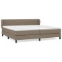 Box spring bed with taupe gray fabric mattress 200x200 cm by , Beds and slatted bases - Ref: Foro24-3126433, Price: 593,99 €,...