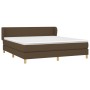 Box spring bed with dark brown fabric mattress 180x200 cm by , Beds and slatted bases - Ref: Foro24-3126664, Price: 545,84 €,...