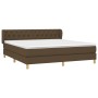 Box spring bed with dark brown fabric mattress 160x200 cm by , Beds and slatted bases - Ref: Foro24-3127056, Price: 515,53 €,...