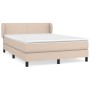 Box spring bed with cappuccino synthetic leather mattress 140x200cm by , Beds and slatted bases - Ref: Foro24-3127198, Price:...