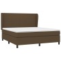 Cama box spring con colchón tela marrón oscuro 160x200 cm de , Camas y somieres - Ref: Foro24-3127816, Precio: 594,99 €, Desc...