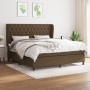 Cama box spring con colchón tela marrón oscuro 160x200 cm de , Camas y somieres - Ref: Foro24-3128216, Precio: 628,12 €, Desc...