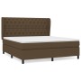 Box spring bed with dark brown fabric mattress 160x200 cm by , Beds and slatted bases - Ref: Foro24-3128216, Price: 641,36 €,...