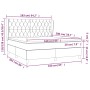 Cama box spring con colchón tela marrón oscuro 160x200 cm de , Camas y somieres - Ref: Foro24-3128216, Precio: 628,12 €, Desc...