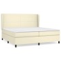 Cama box spring con colchón cuero sintético crema 200x200 cm de , Camas y somieres - Ref: Foro24-3128933, Precio: 714,07 €, D...