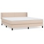 Cama box spring con colchón cuero sintético capuchino 160x200cm de , Camas y somieres - Ref: Foro24-3130672, Precio: 508,73 €...