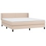 Cama box spring con colchón cuero sintético capuchino 160x200cm de , Camas y somieres - Ref: Foro24-3130672, Precio: 508,73 €...