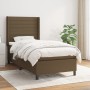 Cama box spring con colchón tela marrón oscuro 80x200 cm de , Camas y somieres - Ref: Foro24-3131468, Precio: 324,01 €, Descu...