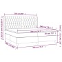 Cama box spring con colchón tela gris taupe 200x200 cm de , Camas y somieres - Ref: Foro24-3132261, Precio: 797,89 €, Descuen...