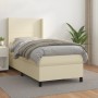 Box spring bed with cream synthetic leather mattress 80x200 cm by , Beds and slatted bases - Ref: Foro24-3132347, Price: 339,...