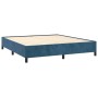 Box spring bed with dark blue velvet mattress 160x200 cm by , Beds and slatted bases - Ref: Foro24-3132751, Price: 585,81 €, ...