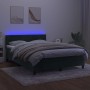 Cama box spring colchón y LED terciopelo verde oscuro 140x190cm de , Camas y somieres - Ref: Foro24-3134282, Precio: 456,25 €...