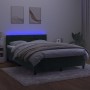 Cama box spring colchón y LED terciopelo verde oscuro 140x190cm de , Camas y somieres - Ref: Foro24-3134462, Precio: 458,02 €...