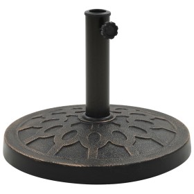 Round umbrella base made of resin in bronze color, 13 kg. by vidaXL, Umbrella bases - Ref: Foro24-45200, Price: 49,99 €, Disc...