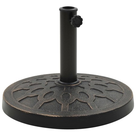 Base de sombrilla redonda de poliresina bronce 13 kg de vidaXL, Bases para sombrillas - Ref: Foro24-45200, Precio: 49,99 €, D...