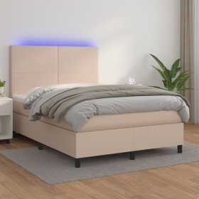 Boxspringbett LED Matratze Cappuccino Kunstleder 140x200cm von , Betten und Lattenroste - Ref: Foro24-3135830, Preis: 548,99 ...