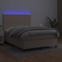 Boxspringbett LED Matratze Cappuccino Kunstleder 140x200cm von , Betten und Lattenroste - Ref: Foro24-3135830, Preis: 557,83 ...