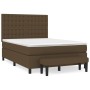 Cama box spring con colchón tela marrón oscuro 140x200 cm de , Camas y somieres - Ref: Foro24-3136920, Precio: 536,26 €, Desc...