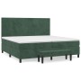 Box spring bed with dark green velvet mattress 200x200 cm by , Beds and slatted bases - Ref: Foro24-3137746, Price: 719,99 €,...