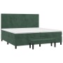 Box spring bed with dark green velvet mattress 200x200 cm by , Beds and slatted bases - Ref: Foro24-3137746, Price: 719,99 €,...