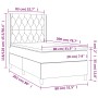 Cama box spring colchón y luces LED tela marrón oscuro 80x200cm de , Camas y somieres - Ref: Foro24-3138512, Precio: 353,54 €...