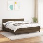 Box spring bed with dark brown fabric mattress 180x200 cm by , Beds and slatted bases - Ref: Foro24-3139916, Price: 521,91 €,...