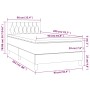 Box spring bed with cream fabric mattress 90x200 cm by , Beds and slatted bases - Ref: Foro24-3140270, Price: 316,56 €, Disco...