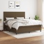 Cama box spring con colchón tela marrón oscuro 160x200 cm de , Camas y somieres - Ref: Foro24-3141868, Precio: 574,45 €, Desc...