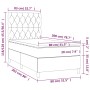 Cama box spring con colchón tela marrón oscuro 80x200 cm de , Camas y somieres - Ref: Foro24-3141972, Precio: 326,35 €, Descu...