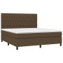 Box spring bed with dark brown fabric mattress 180x200 cm by , Beds and slatted bases - Ref: Foro24-3142036, Price: 662,80 €,...