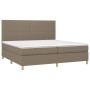 Cama box spring con colchón tela gris taupe 200x200 cm de , Camas y somieres - Ref: Foro24-3142525, Precio: 743,18 €, Descuen...