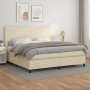 Box spring bed with cream synthetic leather mattress 200x200 cm by , Beds and slatted bases - Ref: Foro24-3142745, Price: 690...