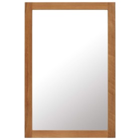 Espejo de madera maciza de roble 60x90 cm de vidaXL, Espejos - Ref: Foro24-247457, Precio: 90,73 €, Descuento: %