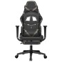 Silla gaming con reposapiés cuero sintético negro camuflaje de , Sillones para videojuegos - Ref: Foro24-3143686, Precio: 119...