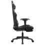 Silla gaming con reposapiés cuero sintético negro camuflaje de , Sillones para videojuegos - Ref: Foro24-3143686, Precio: 119...