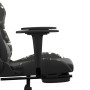 Gaming-Stuhl mit Fußstütze aus schwarzem Camouflage-Kunstleder von , Gaming-Stühle - Ref: Foro24-3143686, Preis: 119,66 €, Ra...