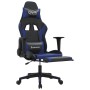 Gaming chair with footrest black blue synthetic leather by , Gaming chairs - Ref: Foro24-3143699, Price: 117,65 €, Discount: %