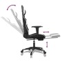 Silla gaming con reposapiés cuero sintético negro blanco de , Sillones para videojuegos - Ref: Foro24-3143769, Precio: 145,60...