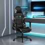 Silla gaming con reposapiés cuero sintético negro camuflaje de , Sillones para videojuegos - Ref: Foro24-3143774, Precio: 146...