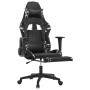 Silla gaming con reposapiés cuero sintético negro camuflaje de , Sillones para videojuegos - Ref: Foro24-3143774, Precio: 146...