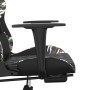 Silla gaming con reposapiés cuero sintético negro camuflaje de , Sillones para videojuegos - Ref: Foro24-3143774, Precio: 146...